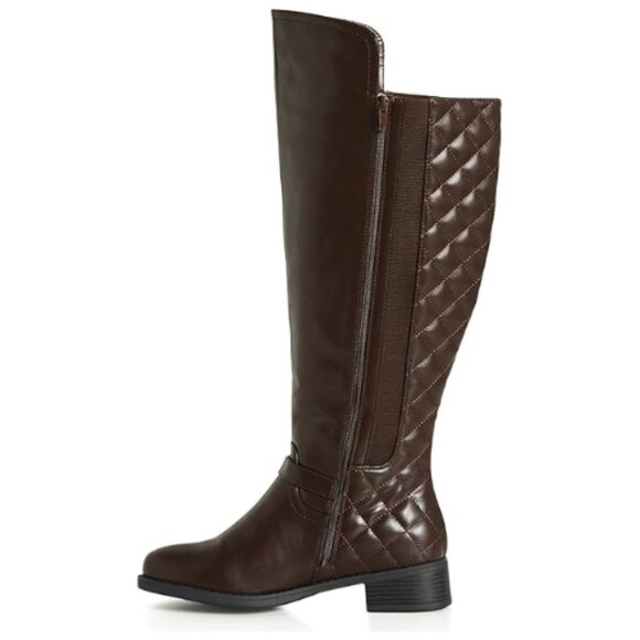 Avenue Cloudwalkers Ivory Tall Riding Boot Size 10W Wide Fit, BROWN - Picture 3 of 5